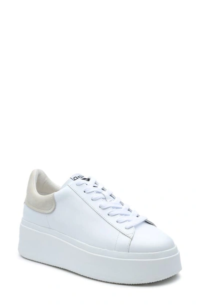 Shop Ash Moby Platform Sneaker In White/ Eggnog