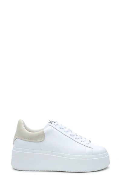 Shop Ash Moby Platform Sneaker In White/ Eggnog