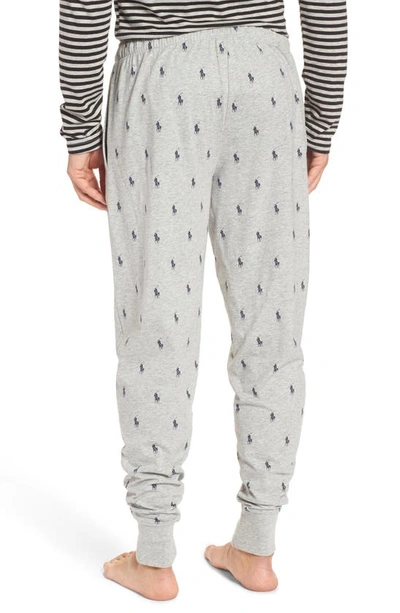 Shop Polo Ralph Lauren Pony Print Pajama Pants In Andover Grey