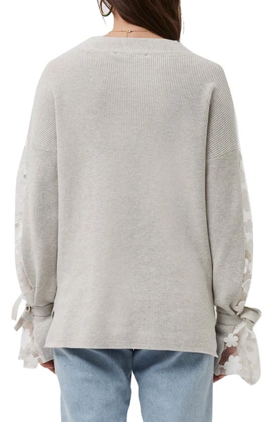 Shop French Connection Caballo Sweater In Dove Grey-winter White