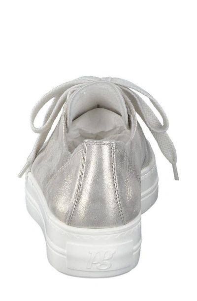 Paul Green Bixby Platform Sneaker In Mineral Metallic Antic
