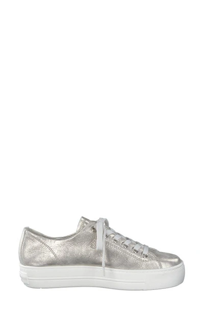 Shop Paul Green Bixby Platform Sneaker In Mineral Metallic Antic