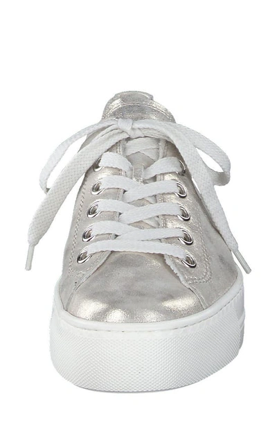 Shop Paul Green Bixby Platform Sneaker In Mineral Metallic Antic