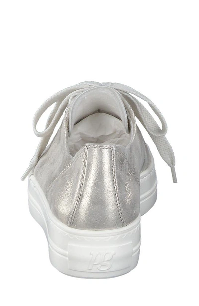 Paul Green Bixby Platform Sneaker In Mineral Metallic Antic