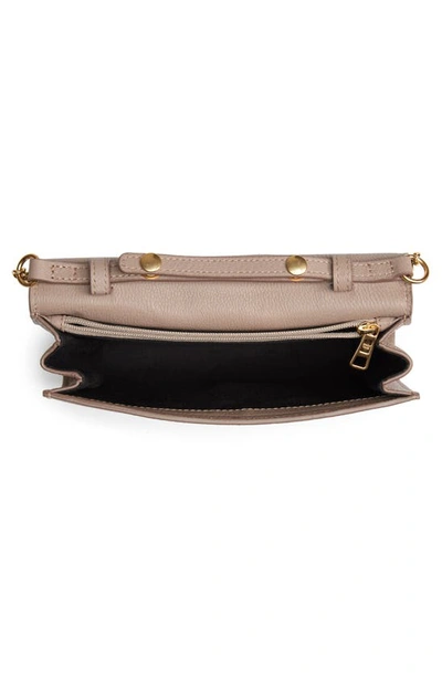 Shop See By Chloé Hana Large Leather Wallet On A Chain In Motty Grey