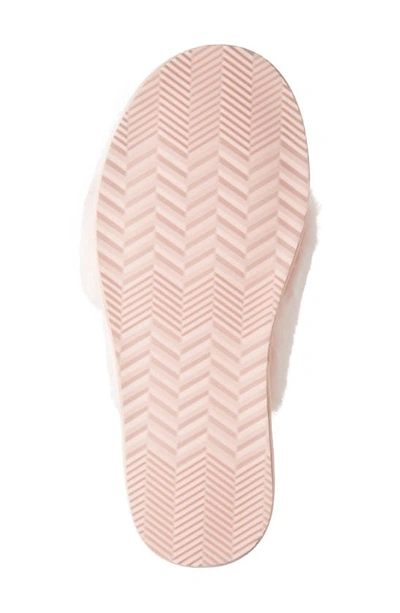 Sorel Go Mail Run Faux Fur Slide Slipper In Peach Blossom Peach