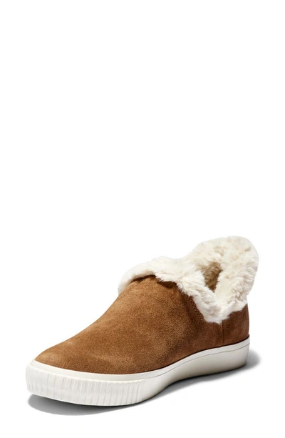 Shop Timberland Skyla Bay Faux Fur Lined Leather Sneaker In Rust Suede