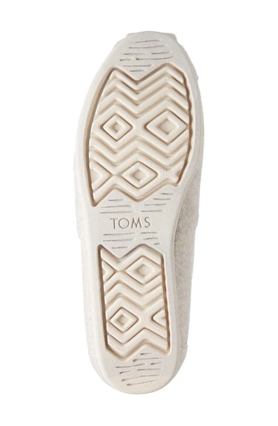 Shop Toms Alpargata Sweater Knit Flat In Natural Polyester