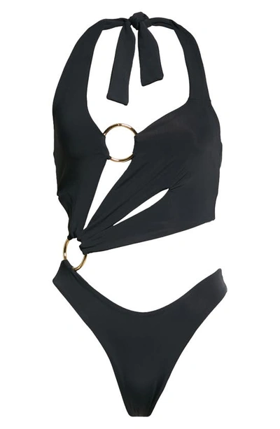 Shop Louisa Ballou Sex Wax One-piece Swimsuit In Black