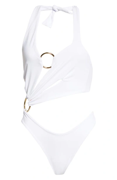 Shop Louisa Ballou Sex Wax One-piece Swimsuit In White