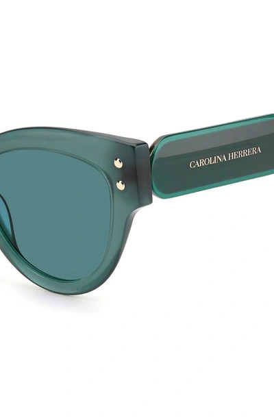 Shop Carolina Herrera 54mm Cat Eye Sunglasses In Green
