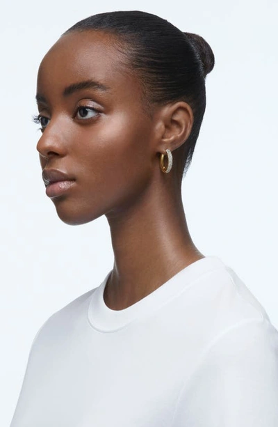 Shop Swarovski Dextera Crystal Hoop Earrings In White