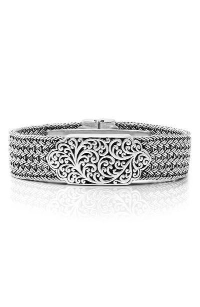 Shop Lois Hill Alhambra Scroll Bracelet In Silver