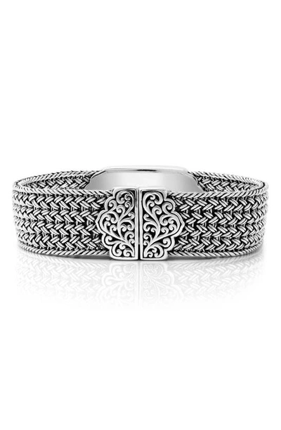 Shop Lois Hill Alhambra Scroll Bracelet In Silver