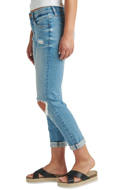 Jag Jeans Carter Ripped Cuffed Girlfriend Jeans In Del Mar