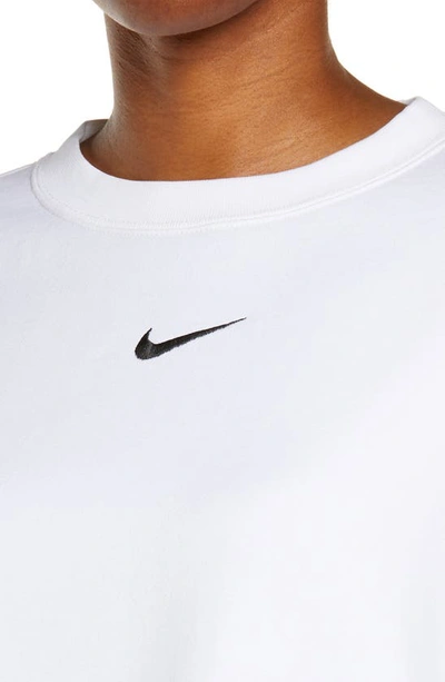 Shop Nike Sportswear Essential Oversize Sweatshirt In White/ Black