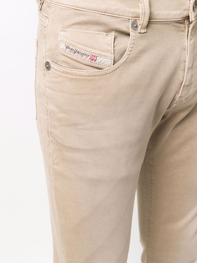 Diesel D-strunkt Slim-cut Jeans In Neutrals