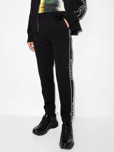 Shop Givenchy Logo-stripe Track Pants In Black