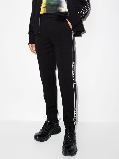 Logo Side Stripes Track Pants In Black