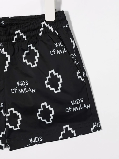 Marcelo Burlon County Of Milan Marcelo Burlon Toddler Boy Swim Trunks Black Size 6 Polyester In Black