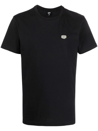 Deus Ex Machina Logo-patch Cotton T-shirt In Black