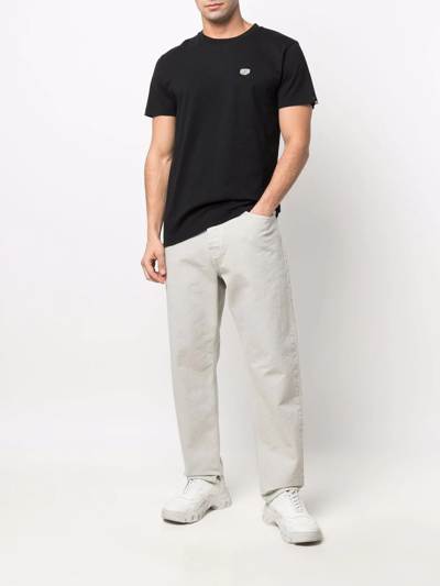 Deus Ex Machina Logo-patch Cotton T-shirt In Black