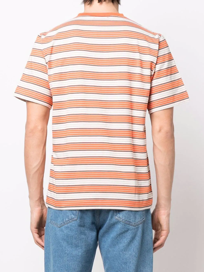 Etudes Studio Orange Striped Wonder T-shirt In Orange