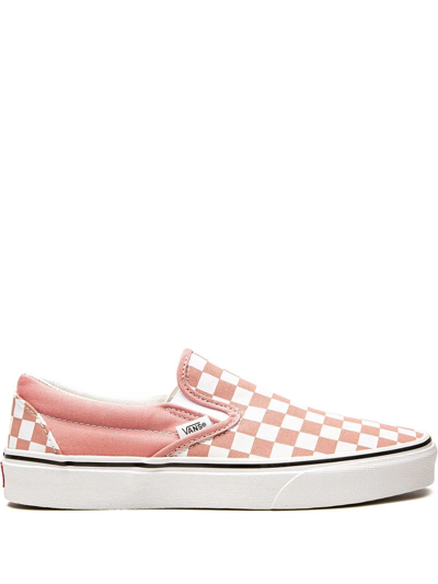 Shop Vans Classic Slip-on Sneakers In Pink