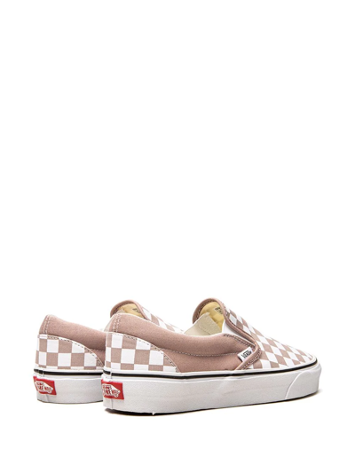 Vans Classic Slip-on Color Theory Checkerboard Sneakers In Neutrals