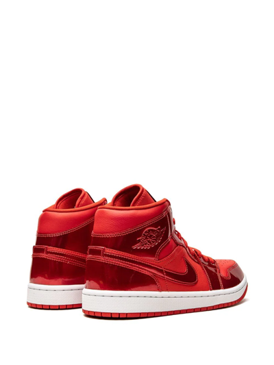 Shop Jordan Air  1 Mid "pomegranate" Sneakers In Red