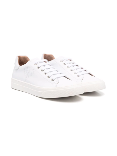 Shop Twinset Teen Lace-up Low-top Sneakers In White