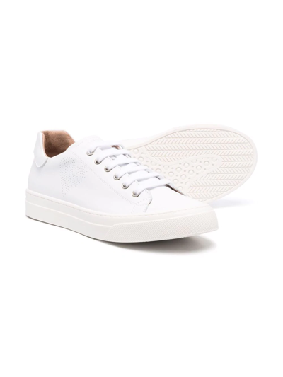 Shop Twinset Teen Lace-up Low-top Sneakers In White