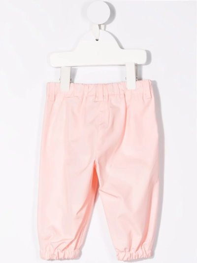 Fendi Logo-waistband Trousers In Pink