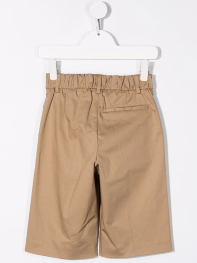 Shop Fendi Belted-waist Shorts In Neutrals