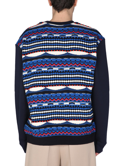 Shop Missoni Crew Neck Sweatshirt In Blu