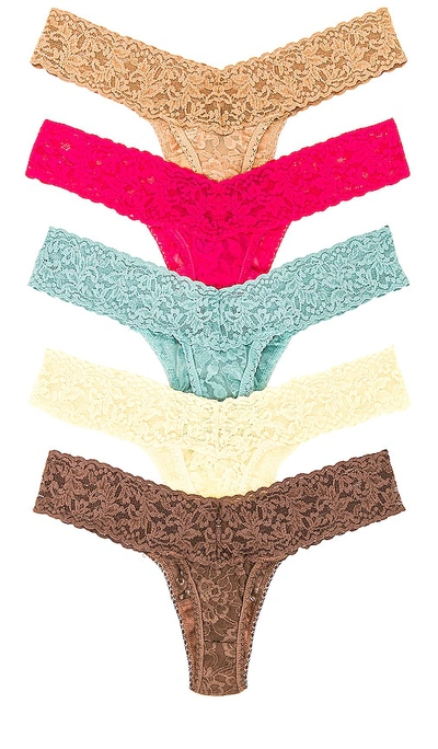 Hanky Panky Five Low Rise Thongs In Classics