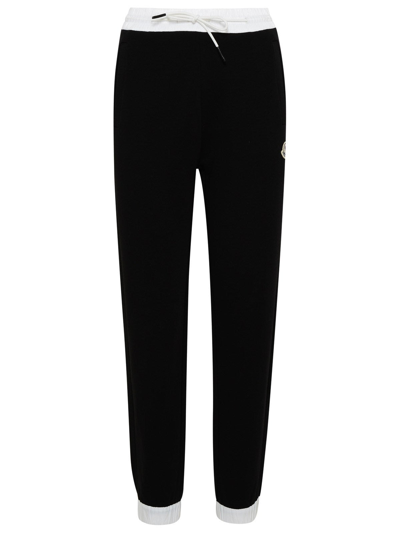 Shop Moncler Black Cotton Jogging Pants