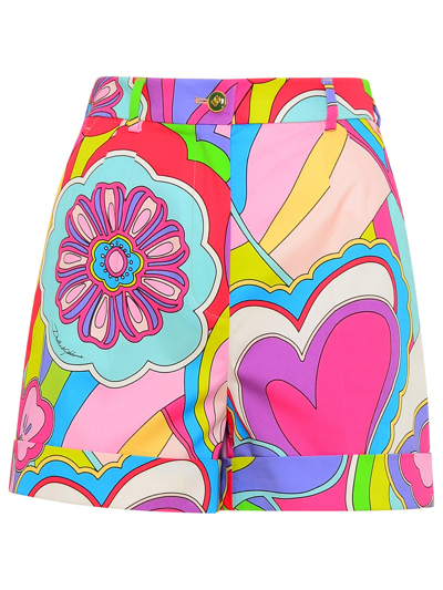 Shop Dolce & Gabbana Multicolor Floral Cotton Shorts