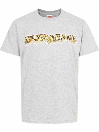 Shop Supreme Diamond Logo-print T-shirt In Grey