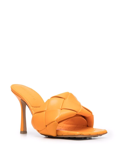 Shop Bottega Veneta Lido Maxi 90mm Sandals In Orange