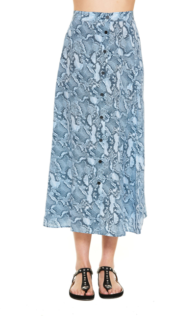 Shop Zadig & Voltaire June Midi Skirt In Blue