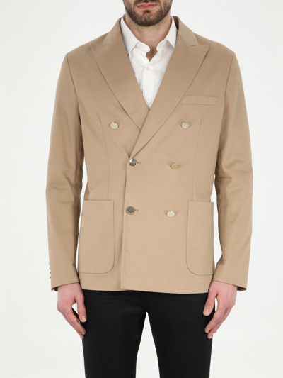 Shop Tonello Beige Cotton Jacket