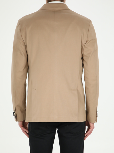 Shop Tonello Beige Cotton Jacket