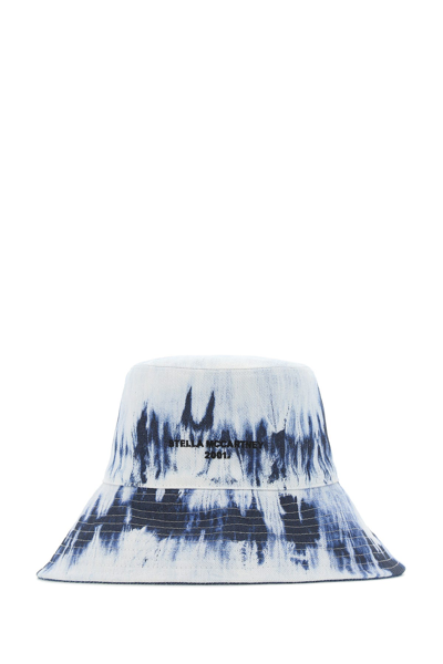 Shop Stella Mccartney Printed Denim Hat  Multicoloured  Donna 58