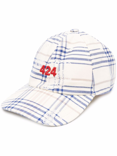 Shop 424 Baseball Logo Hat In White