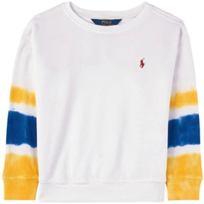 Shop Ralph Lauren Yellow Multi Polo Print Sweatshirt In White