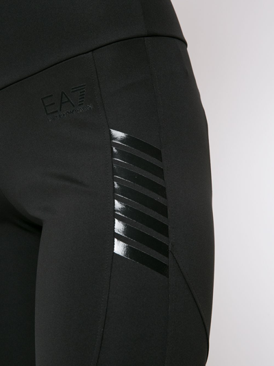 Shop Ea7 Side Stripe Detail Leggings In Black