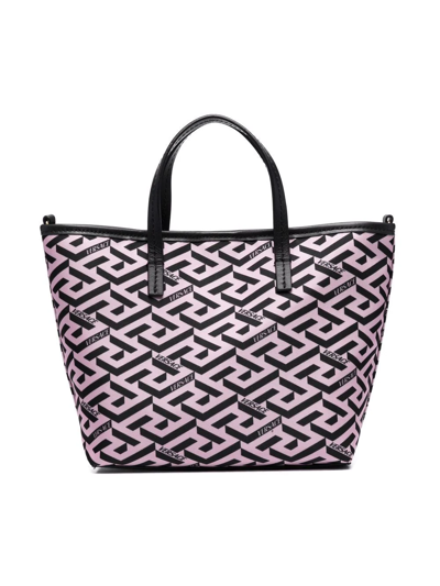 Shop Versace Greca Medusa Tote Bag In Pink