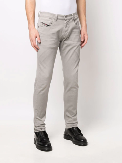 Diesel D-strunkt Slim-cut Jeans In Grey