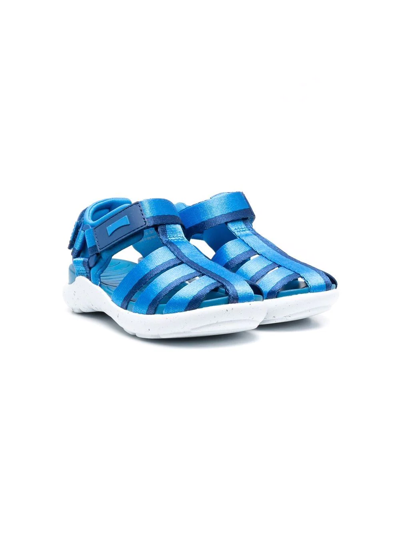Shop Camper Wous Touch-strap Sandals In Blue